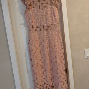 Elegant Pink Lace Dress